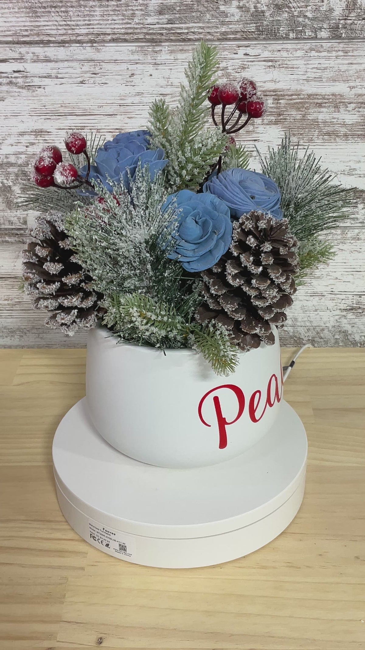 Winter Peace Sola Wood Flower Arrangement