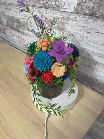 Rainbow Delight Sola Wood Flower Arrangement